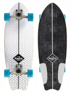 Mindless Surf Skate Fish Tail Skateboard | 29.5" White