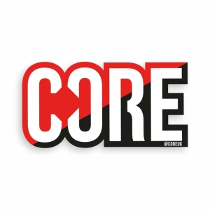 Core Classic Aufkleber | Black Red