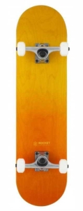 Rocket Double Dipped Skateboard | 8" Orange