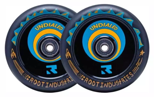 root undialed black 110mm 120mm kółka hulajnogi wyczynowej rollen 2pack stunt scooter wheels orange.webp