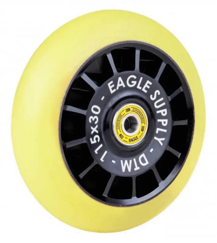 eagle supply radix dtm 115mm kółko do hulajnogi wyczynowej rolle stunt scooter wheel black yellow.webp