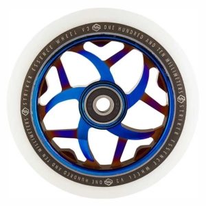 Striker Essence V3 110mm Stunt Scooter Rolle | White Blue Chrome