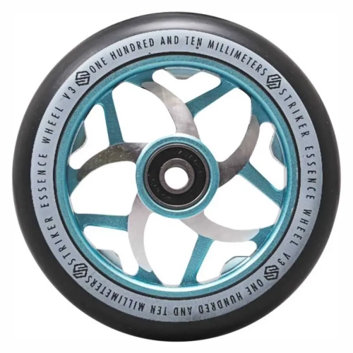 striker essence v3 110mm kółko hulajnogi wyczynowej rolle rader stunt scooter wheel black teal.webp