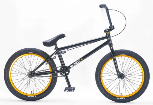 mafiabikes kush2+ bmx rower rad fahrrad kolo bike black gold (1).webp