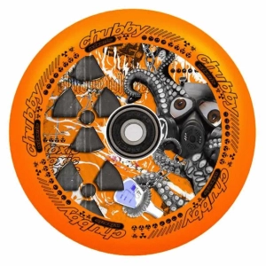 Chubby Lab 110mm Stunt Scooter Wheel Rolle | Radioactive Orange