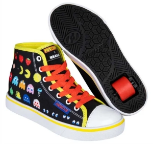 Heelys Hustle Pac-Man Schuhe mit Rollen | Black Yellow Red
