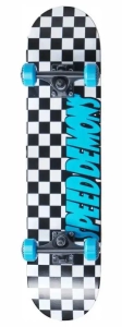 Speed Demons Checkers Skateboard | 8" Blue
