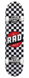 Rad Checkers Skateboard | 8" Black