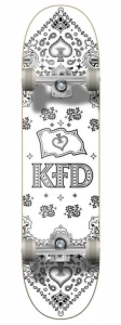 KFD Bandana Skateboard | 8" White