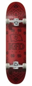 KFD Bandana Skateboard für Kinder | 7.25" Crimson