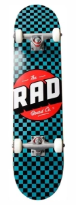 Rad Checkers Progressive Skateboard | 7.75" Black Teal