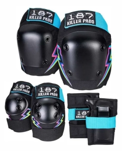 187 Killer Pads Junior Six Kinder Schoner Set | Electric Bolt