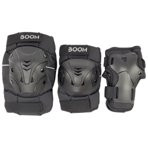 Boom Classic +Tripple Knie Ellenbogen Handgelenkschoner Set | Black