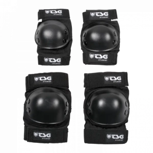 TSG Junior Plain Skate Protektoren Set für Kinder | Black