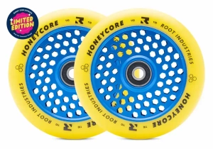 Root Honeycore Limited 110mm Stunt Scooter Rollen 2-Pack | Blue Yellow