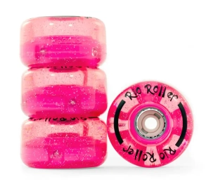 Rio Roller Light Up Rollschuh Rollen | Pink Glitter