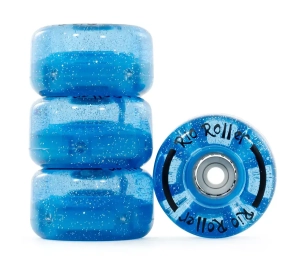 Rio Roller Light Up Rollschuh Rollen | Blue Glitter