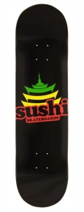 Sushi Pagoda Logo Skateboard Deck | 8.125" Black