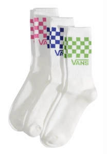 Vans Classic Check Crew Socken 3er-Pack | Pink Fizz