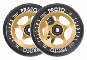 Proto Sliders 110mm Stunt Scooter Rollen Wheels | Black on Gold