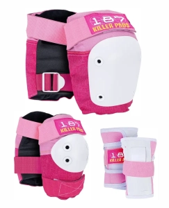187 Killer Pads Junior Six Kinder Schoner Set | Pink