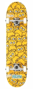 Meow Sticker Pile Skateboard für Kinder | 6.75" Yellow